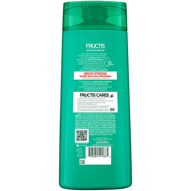 Fructis Grow Strong Shampoo 22 floz back